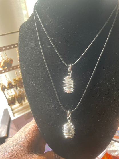 Crystal Caged Necklace (Small)